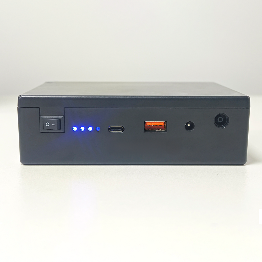EVEGOGO Rechargeable 12V 3000mAh Battery Pack with Type-c, DC 12V and 5V USB Output for LED Light Strip, Mobile and More