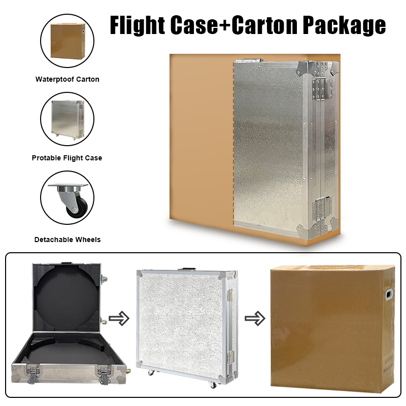 35.4" Tempered glass infinite 360 photo booth multi-layer RGB lights