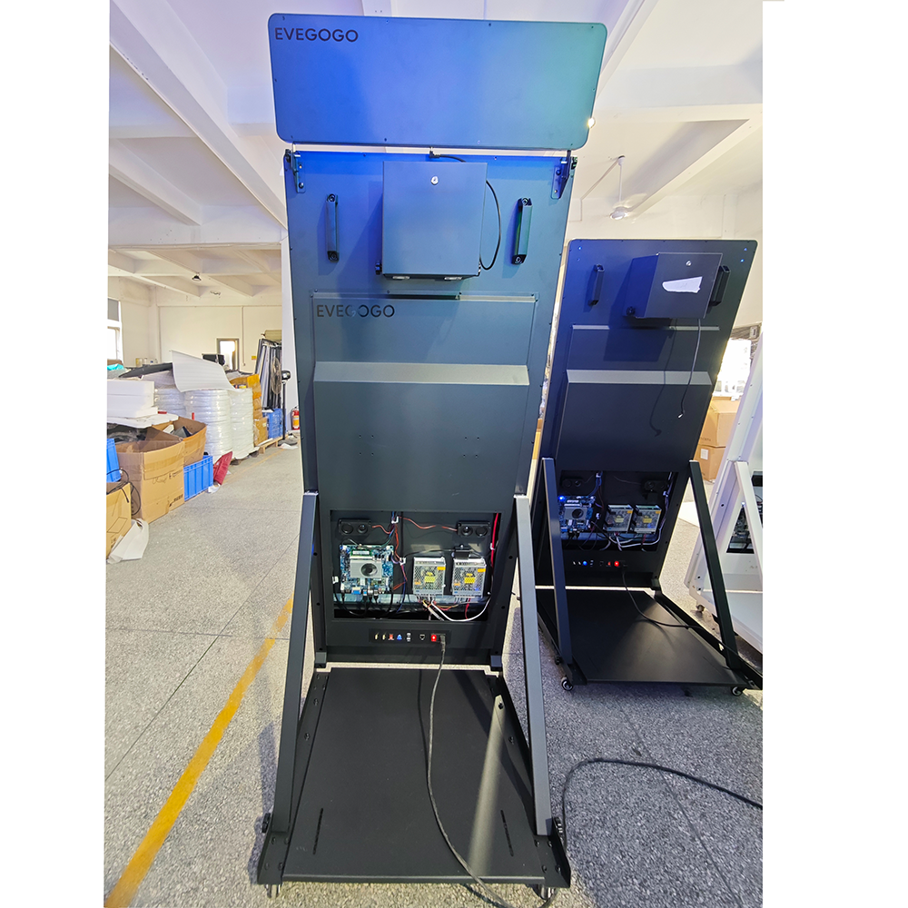 EVEGOGO Touch screen 65-inch Mirror photo booth With Square RGB Fill Light (Flight case packaged)