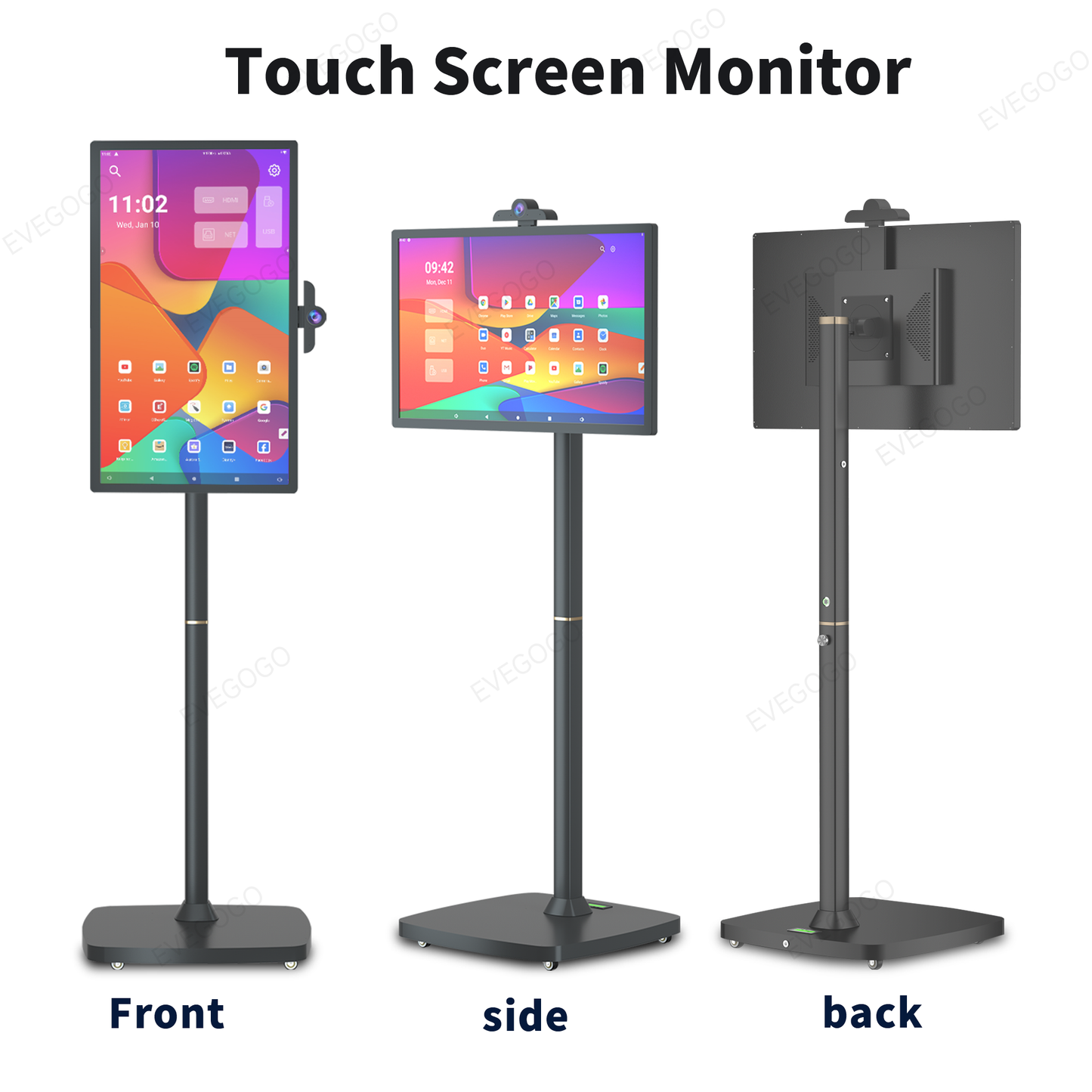 Portable TV Smart Screen Rotatable Monitor Stand by Me ,with 1080P HD Touch Screen, Android OS