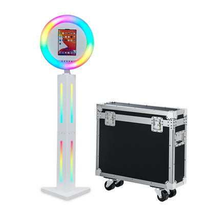 Portable Triangle iPad Photo Booth with RGB Light Strip