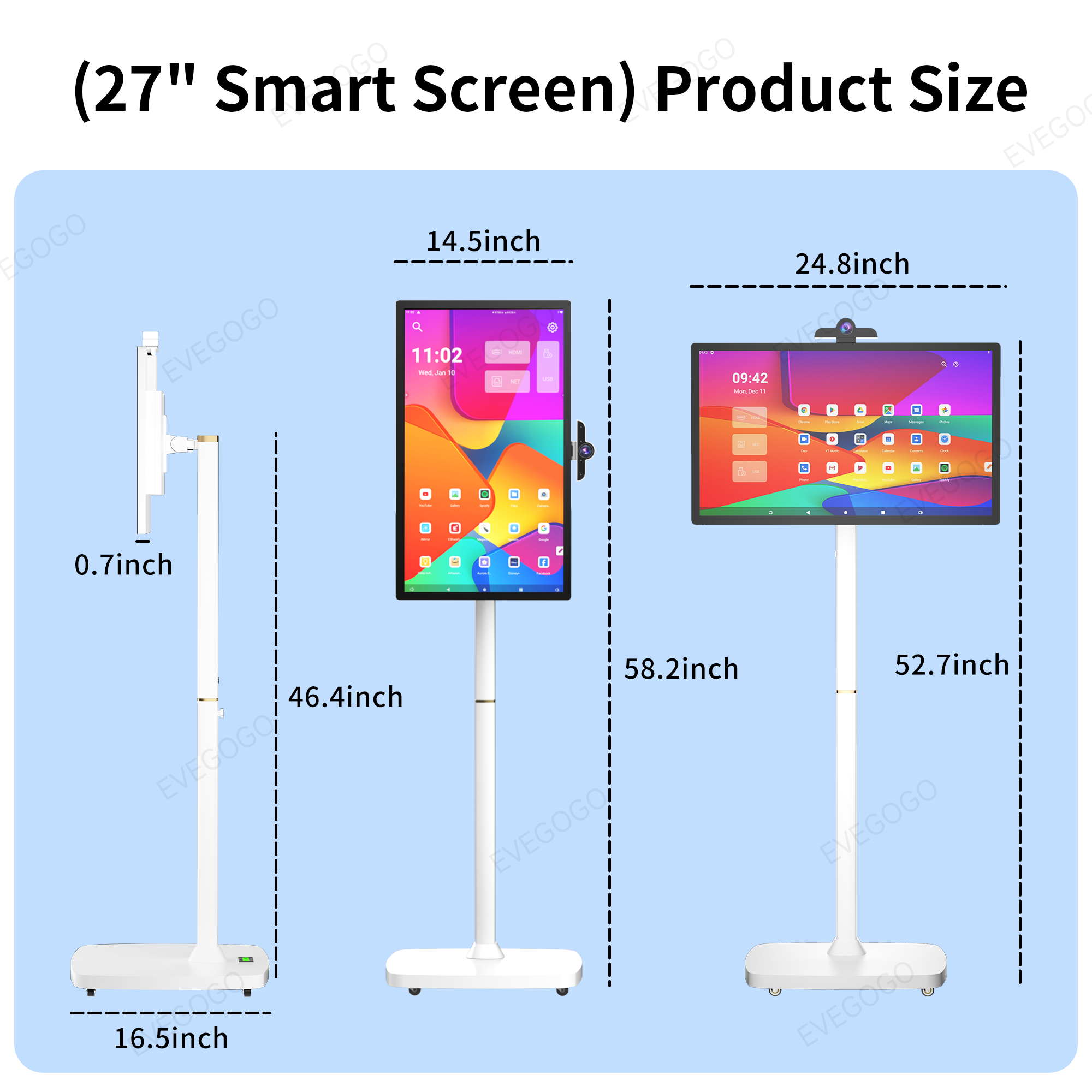 Portable TV Smart Screen Rotatable Monitor Stand by Me ,with 1080P HD ...